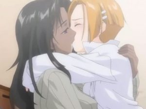 【アニメレズ動画】ビアン女教師が生徒のロリJCを自宅に招きキスをしながら手マン責め